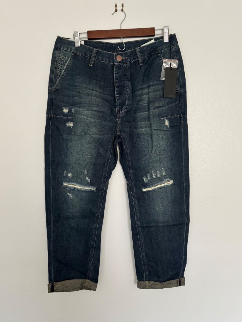 One Teaspoon Mr. Browns Low-Slung Mens Jeans 31R Relaxed Fit Drop Rise Casual
